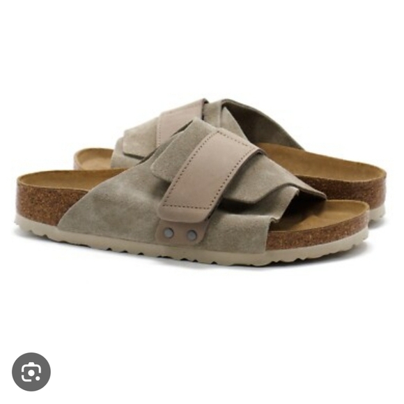 Birkenstock Shoes - Brand New Women Birkenstock Kyoto Taupe Suede Adjustable Leather Size 36